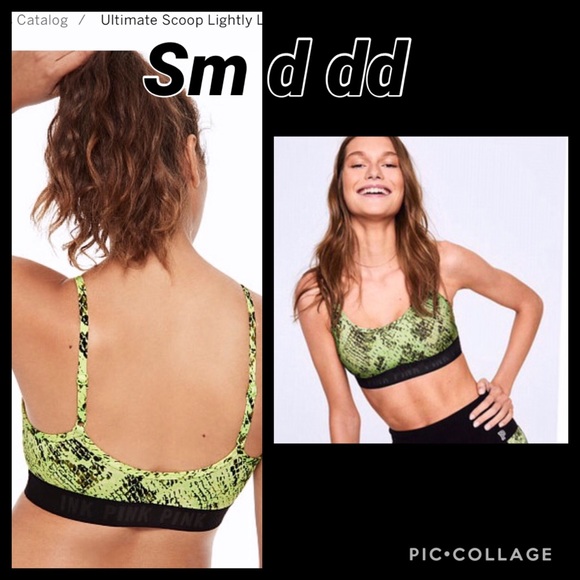 Vs pink ultimate scoop lined sport bra Sm d-Dd - Picture 3 of 8